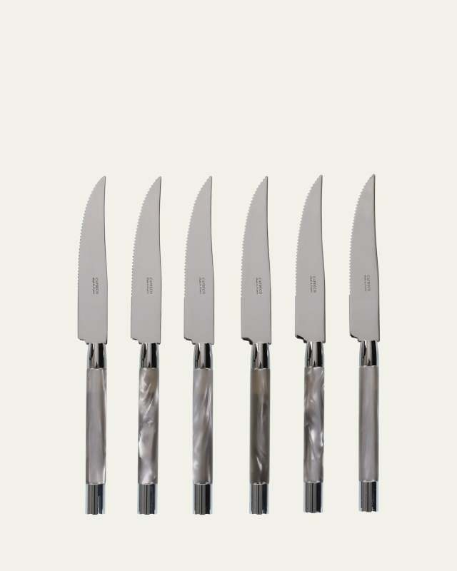 Conty 6-Piece Steak Knives, Grey